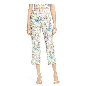 NWT Alice and Olivia Gardenia Lorinda Floral Crop Trousers Size 6